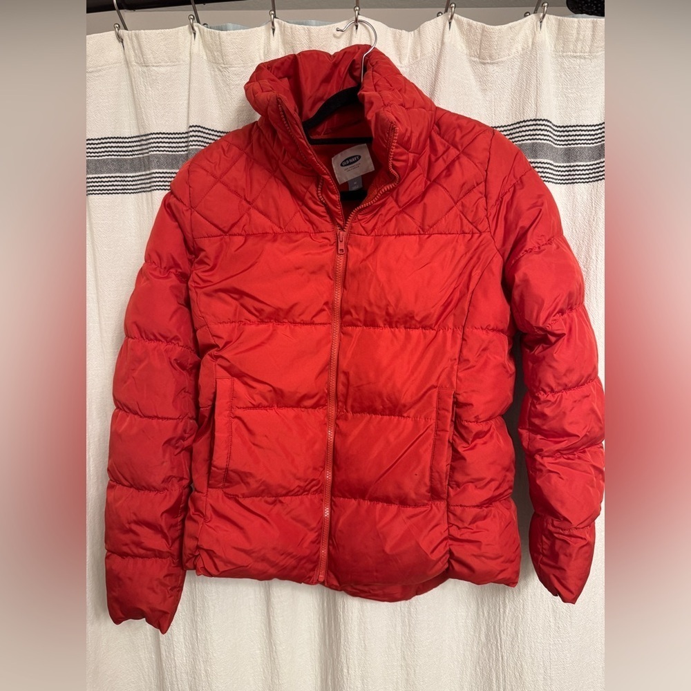 Old Navy Vibrant Red Puffer Jacket